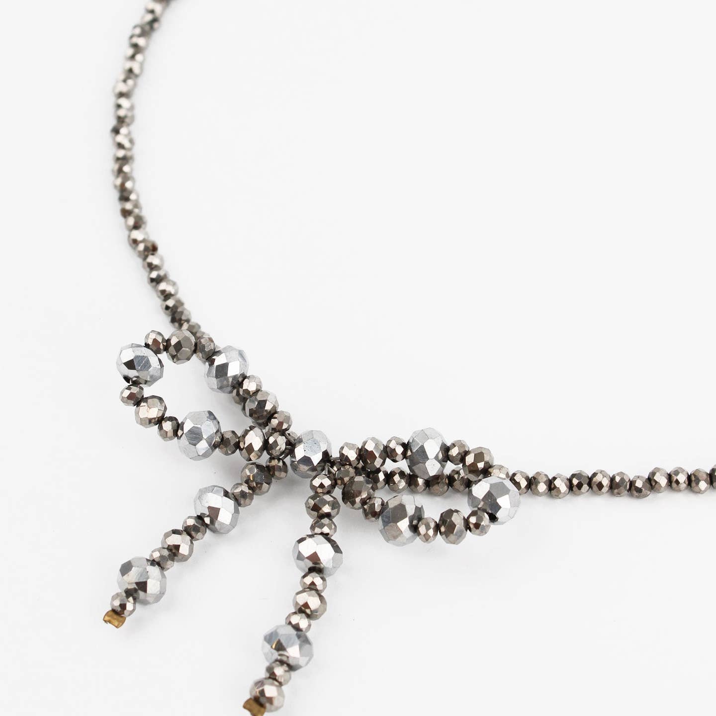 Silver Bow Necklace