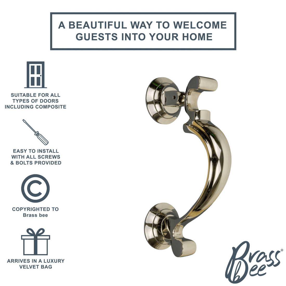 Doctors Door Knocker - Nickel Finish