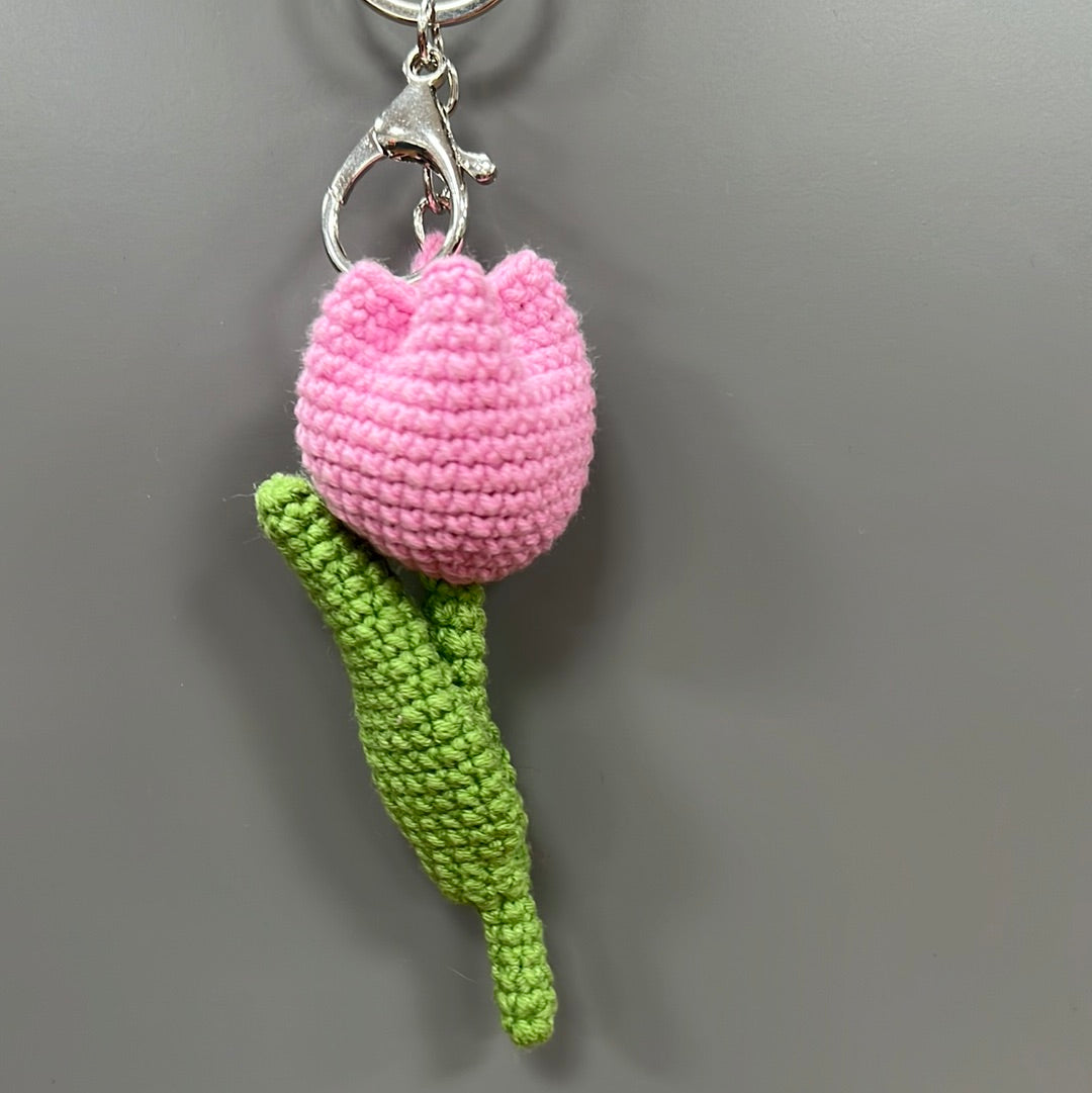 Crochet Tulip Keyring