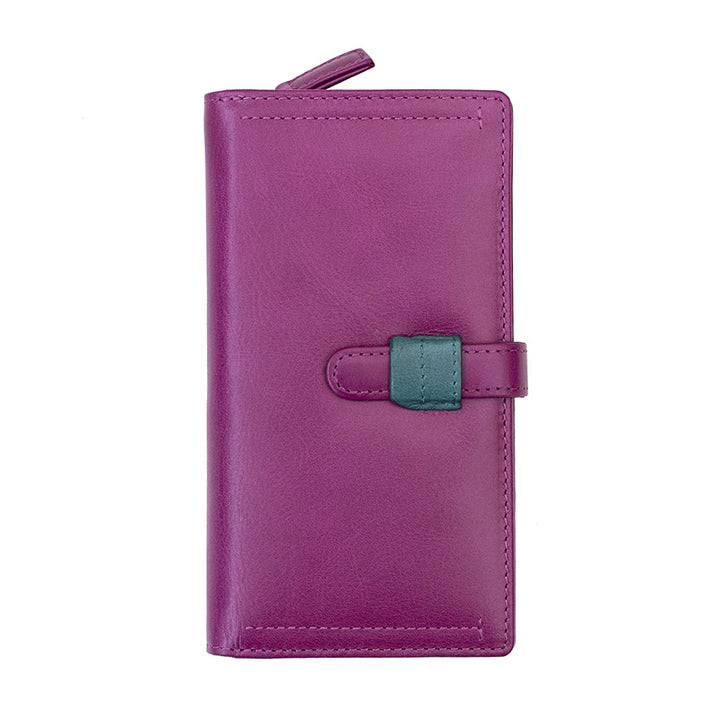 Orchard Large Bifold Leather Purse - Mauve