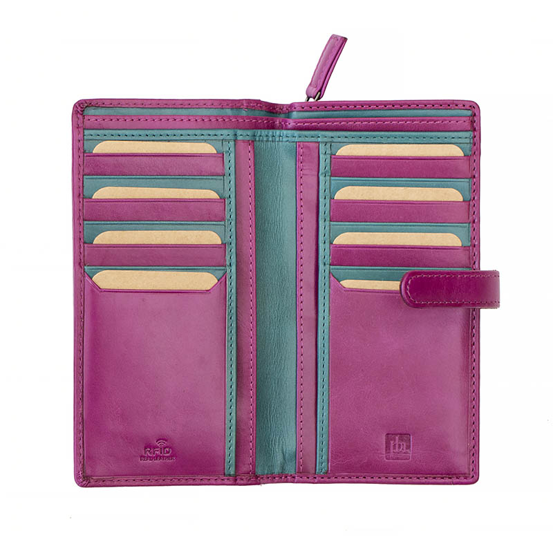 Orchard Large Bifold Leather Purse - Mauve