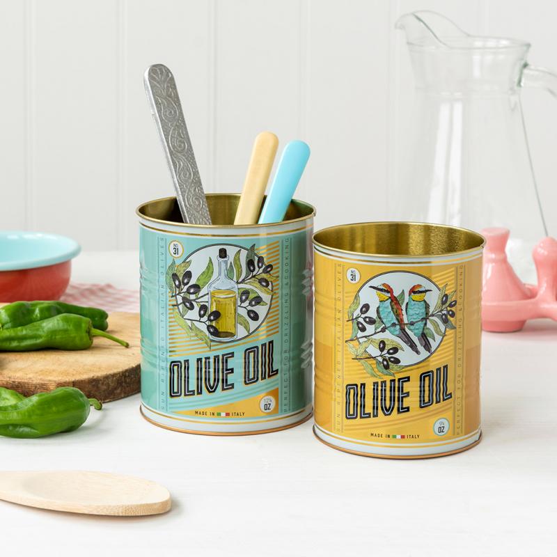 Medium Storage Tins (Set of 2) - Olive Oil