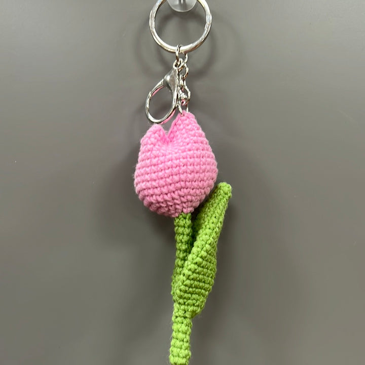 Crochet Tulip Keyring