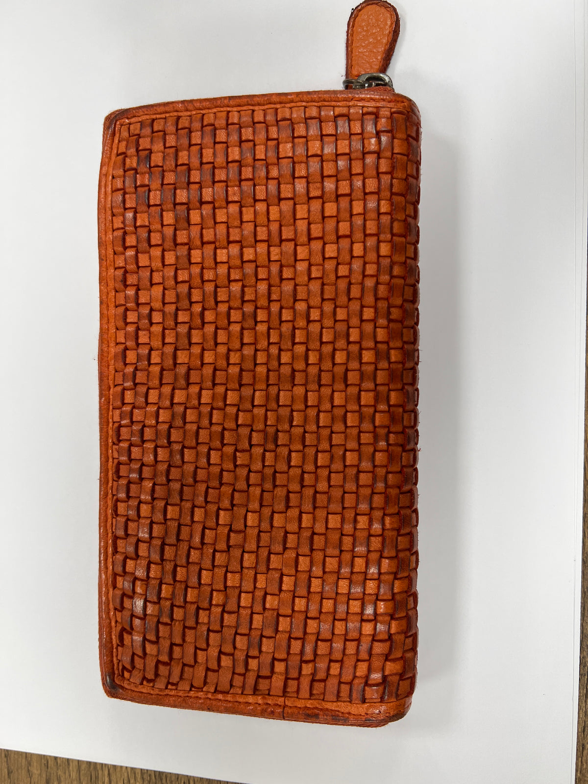 Relaxed  Weave Leather Purse