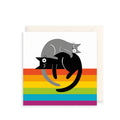 Two Cats And Rainbow Greetings Card