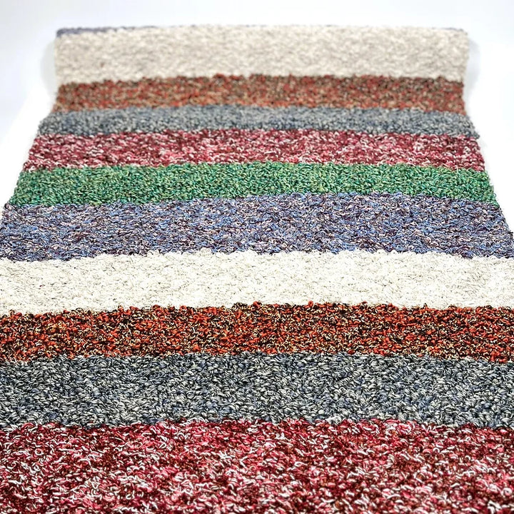 Multi Stripe Recycled Cotton Rug