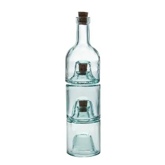 Stackable Oil/Vinegar Bottles - Recycled Glass