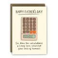 Rude Calculator Joke Asshole- Father's Day card