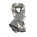 Robin Pattern Scarf - Grey Cream