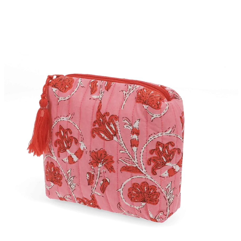 Quilted Cotton Make Up Bag - Kalyani