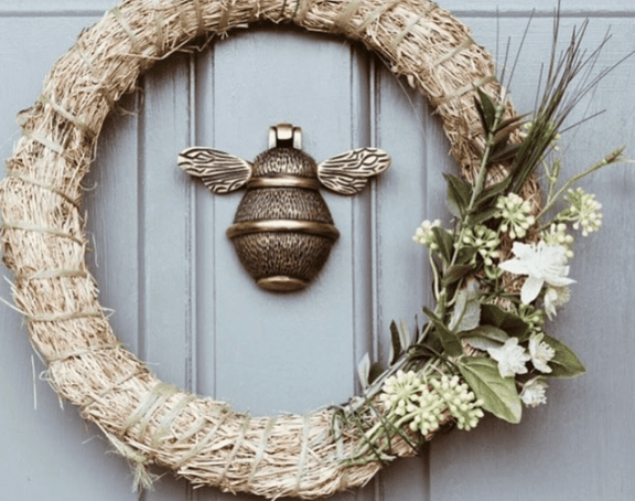 Brass Bee Door Knocker - Heritage Finish