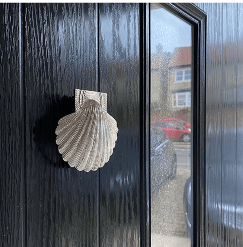 Shell Door Knocker Nickel Finish
