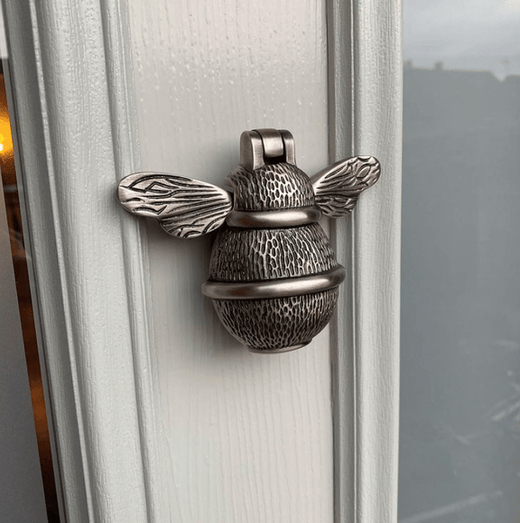 Brass Bee Door Knocker  - Pewter Finish