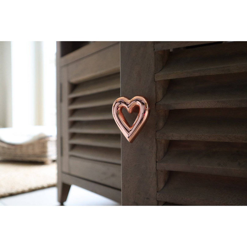 Heart Drawer Knob - Rose Gold Finish