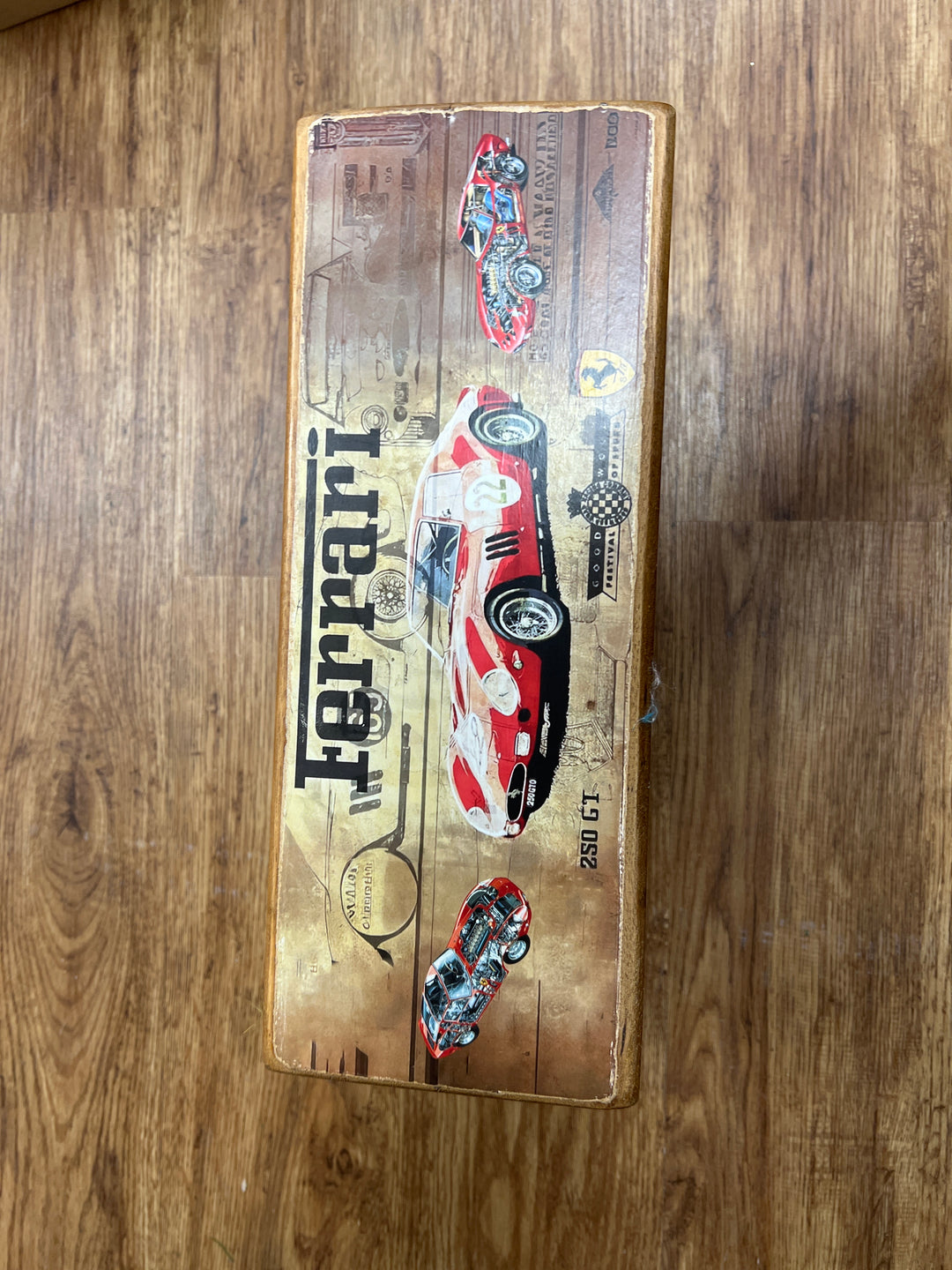 Vintage Style Wooden  Box Box- Ferrari 22