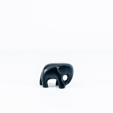 Elephant Ornament, Trunk down  - Matt Black