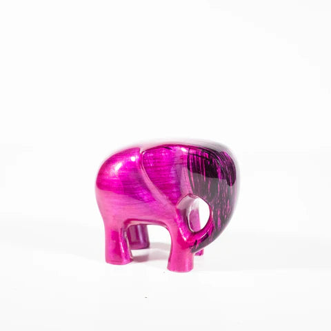 Elephant Ornament, Trunk down  - Brushed Pink