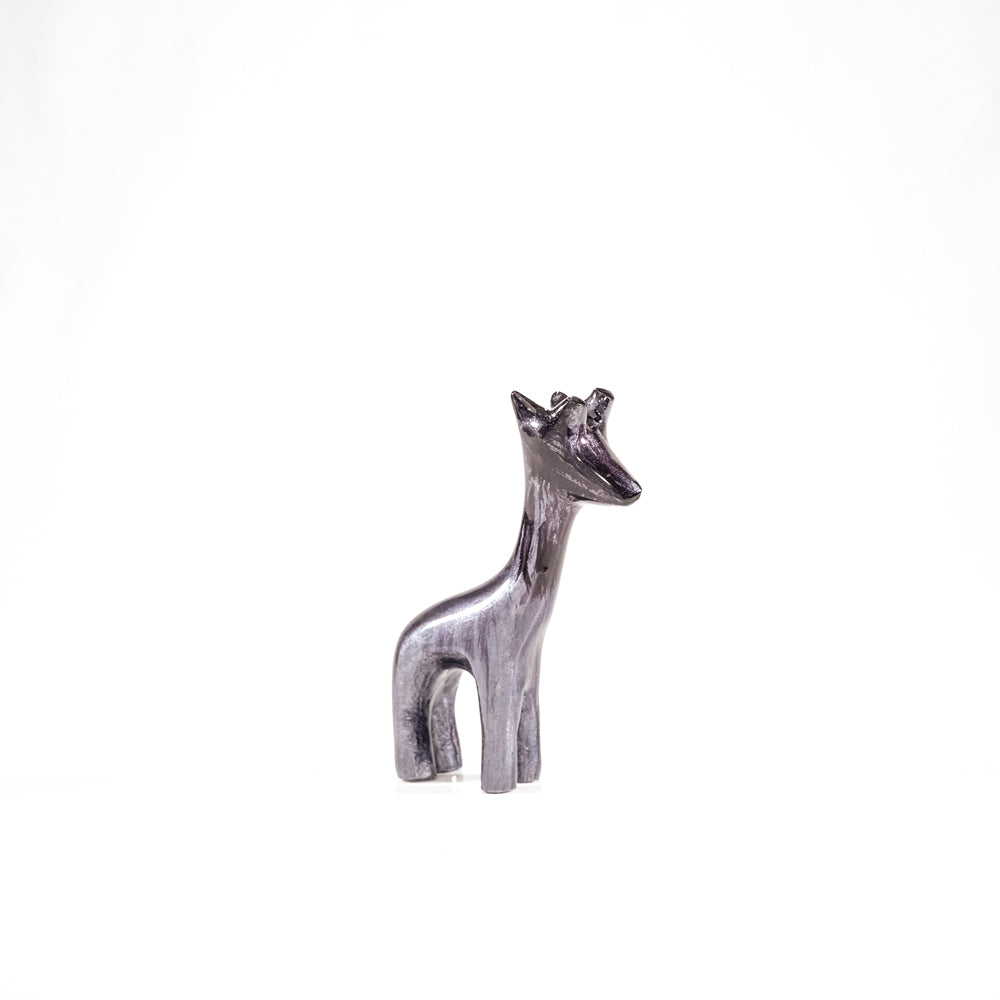 Giraffe Ornament -  Brushed Black