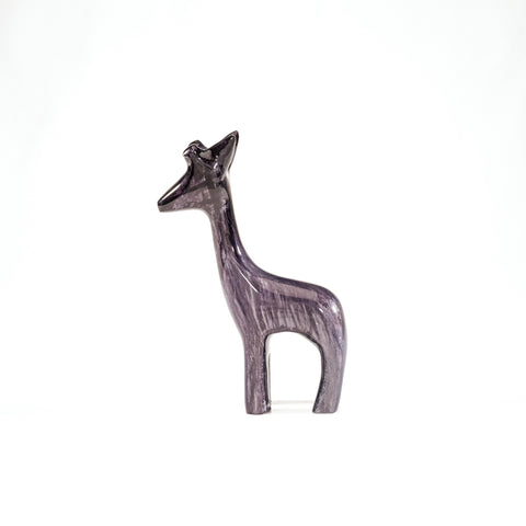 Giraffe Ornament -  Brushed Black