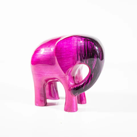 Elephant Ornament, Trunk down  - Brushed Pink