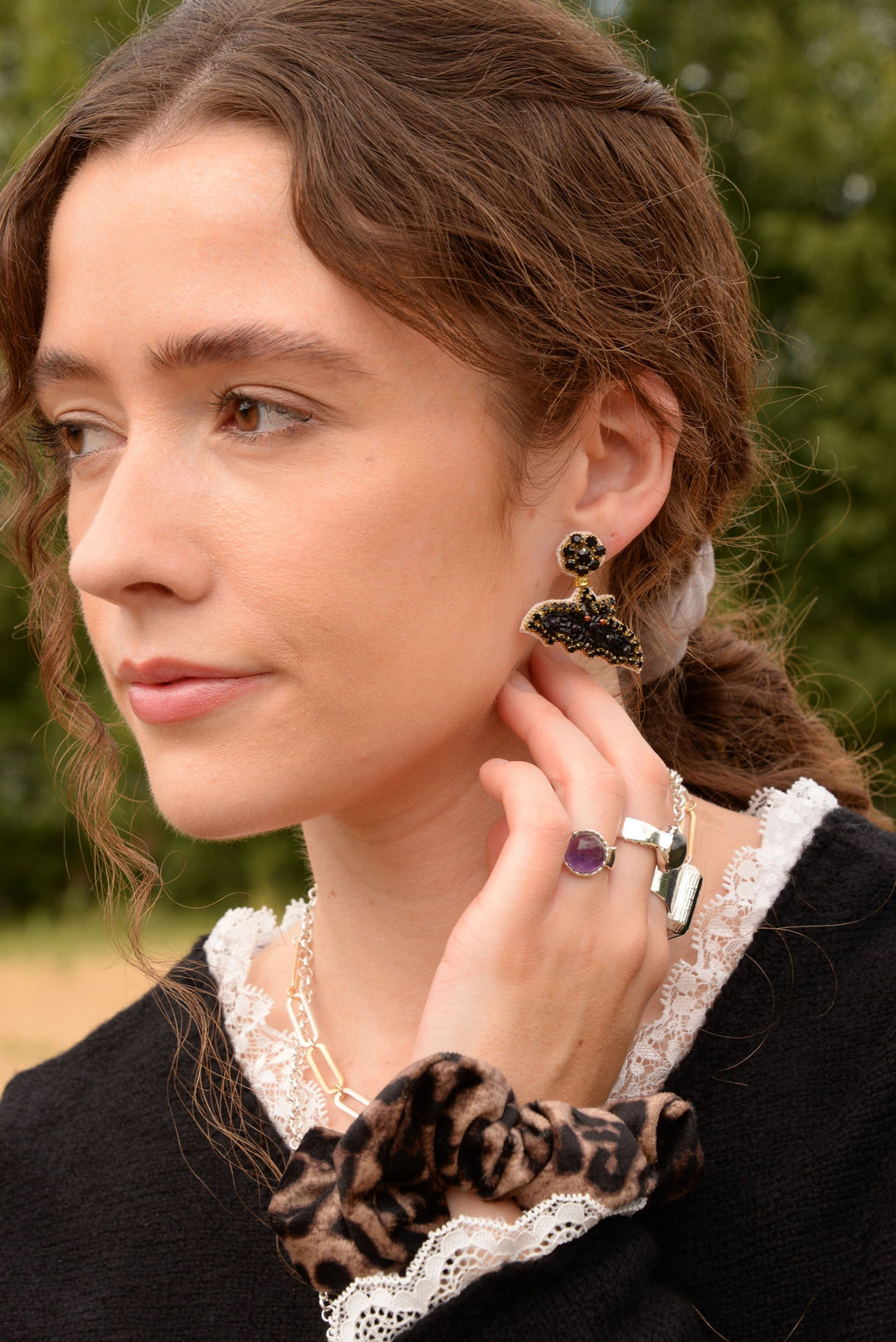 Bat Drop Earrings