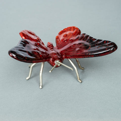 Butterfly Ornament - Brushed Red