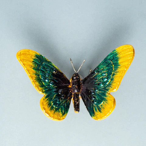 Butterfly Ornament - Gold & Green