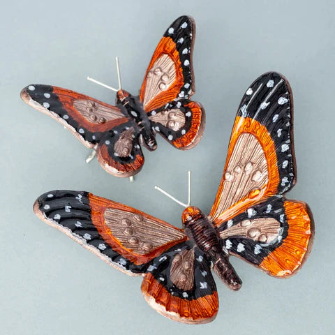 Butterfly Ornament - Orange & Black
