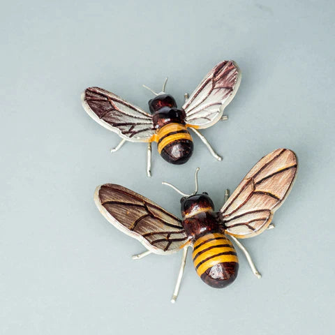 Bee Ornament - Silver Wing