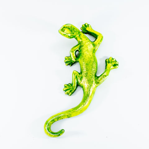 Gecko Ornament - Glitter Lime