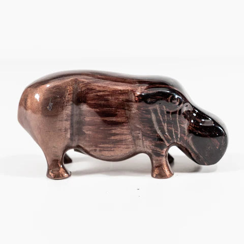 Hippo Ornament - Brushed Brown