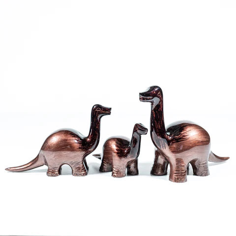 Nessie Dinosaur Ornament - Brushed Brown