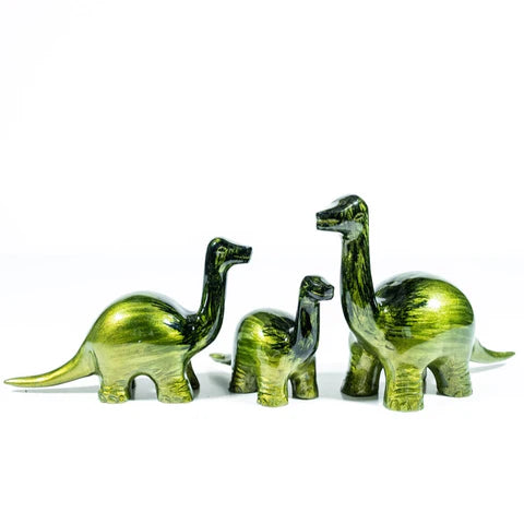 Nessie Dinosaur Ornament - Brushed Lime