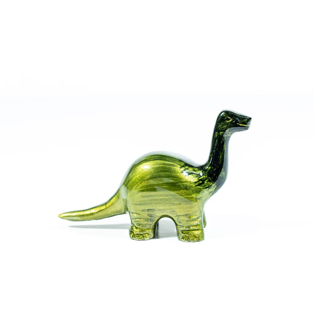 Nessie Dinosaur Ornament - Brushed Lime