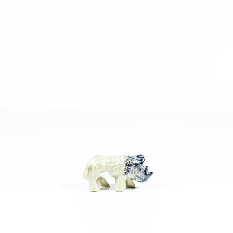 Rhino Ornament - Brushed Silver
