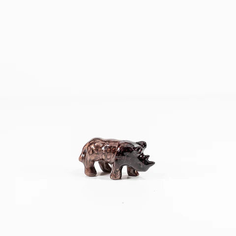 Rhino Ornament - Brushed Brown