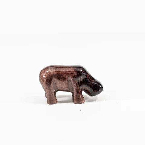 Hippo Ornament - Brushed Brown