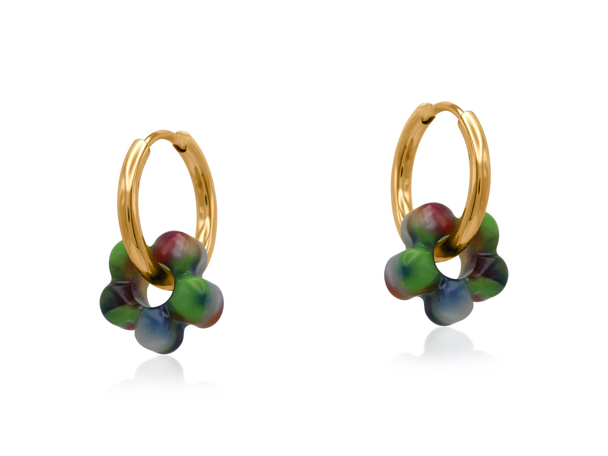 Sonya Petite Resin Huggies Earrings