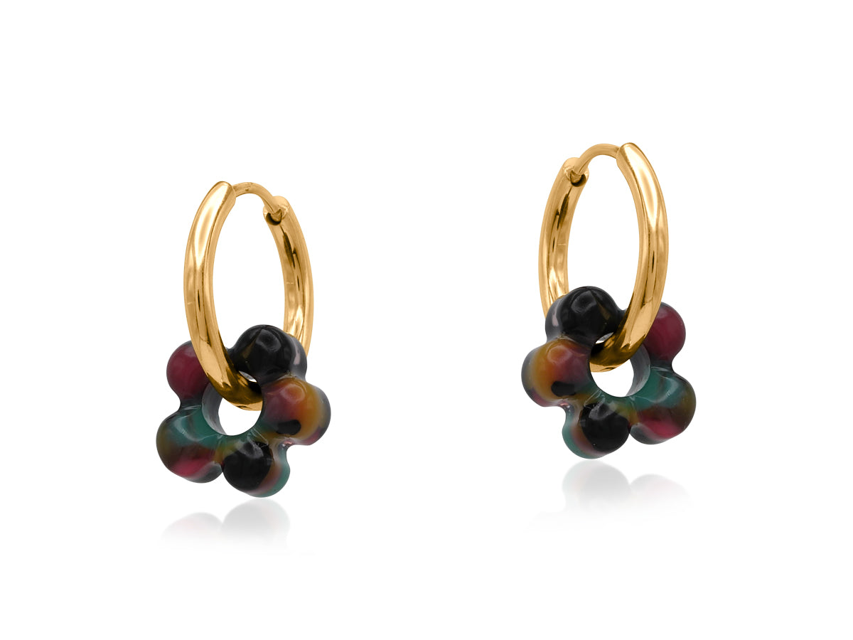 Sardinia Petite Resin Huggies Earrings