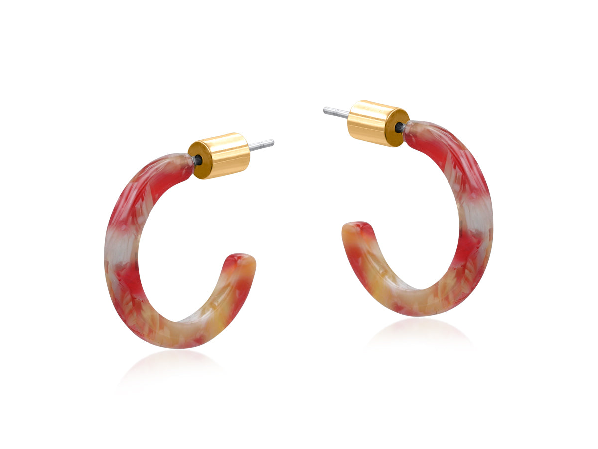 Melpomene Petite Hoop resin Earrings