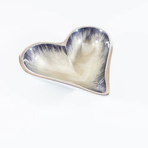 Heart Dish Large - Brushed Silver