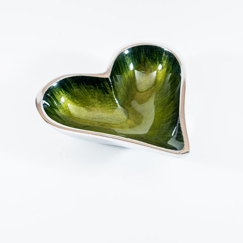 Heart Dish Small- Brushed Green