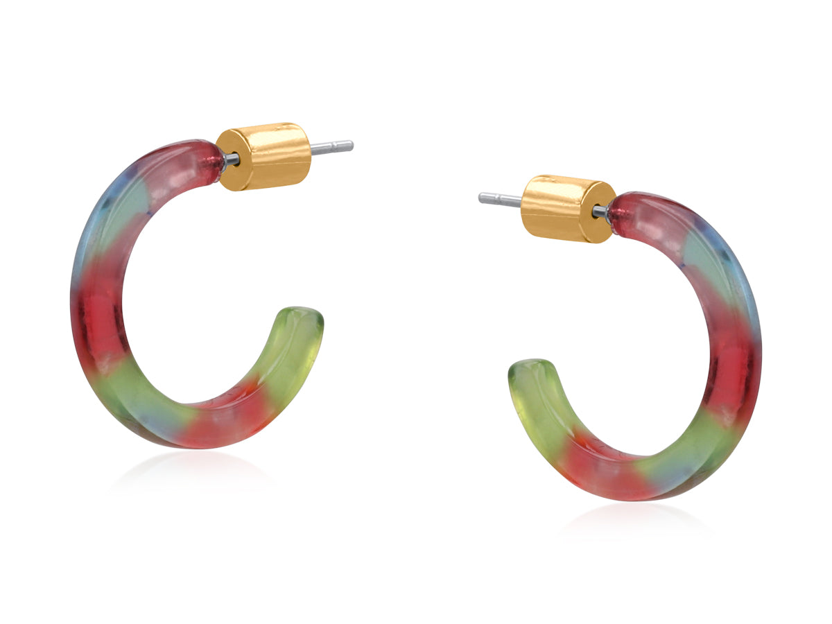 Anna Petite Resin Hoop Earrings