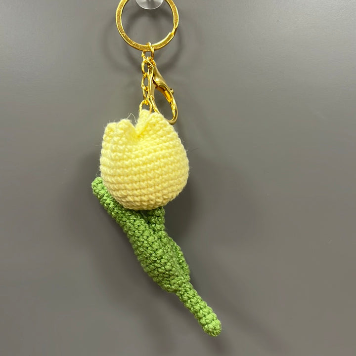 Crochet Tulip Keyring