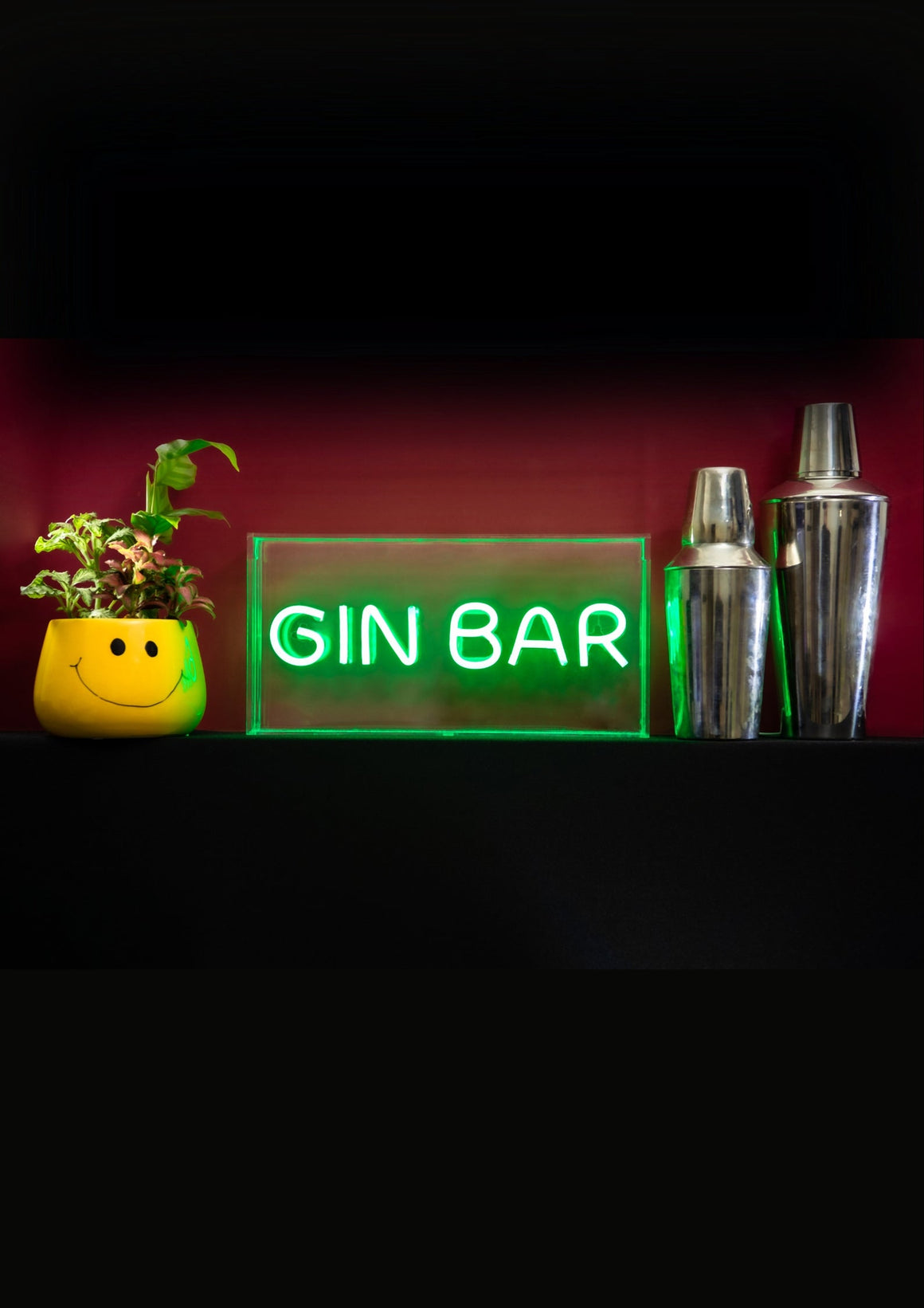 GIN BAR Green  Neon LED acrylic Light Box