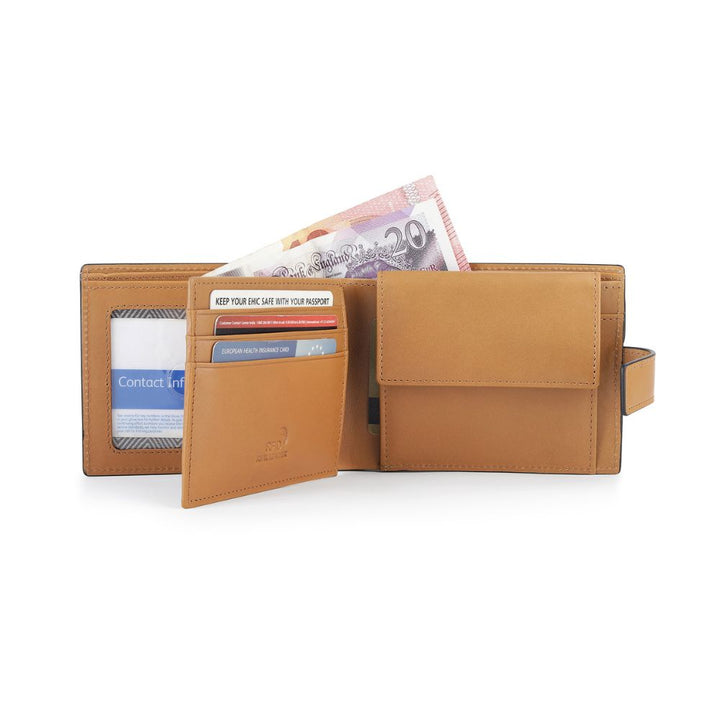 Leather Bifold Wallet Rfid with Tab – Outback Tan