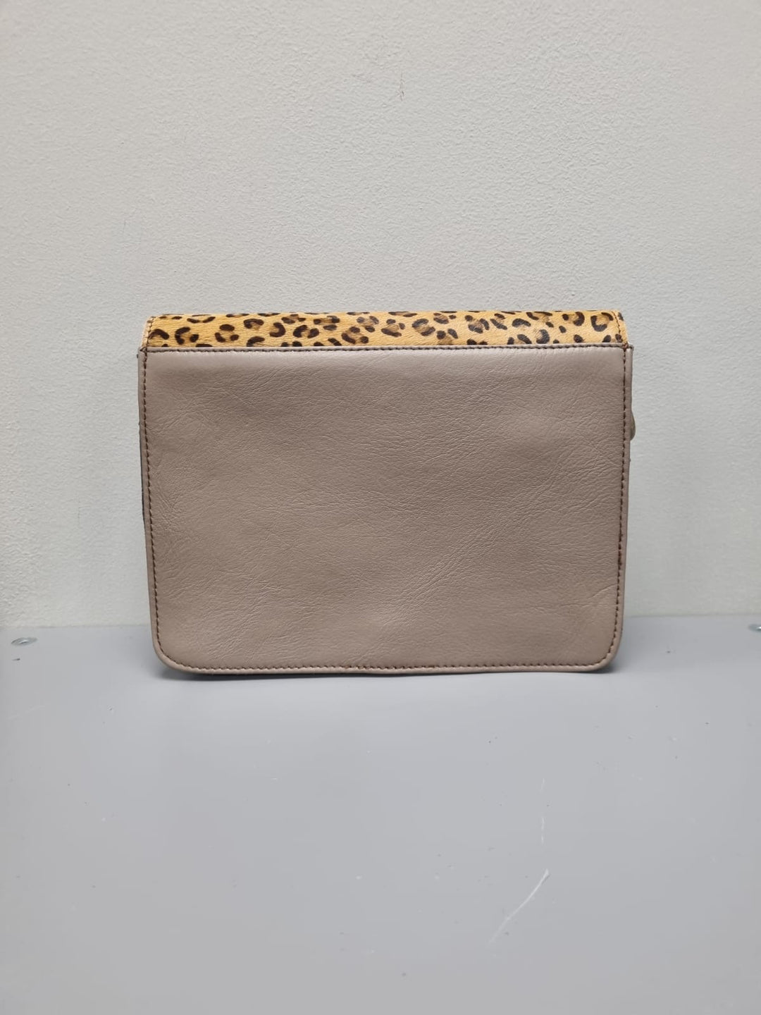 Claire Leather Cross Body Bag - Red Suede and Animal Print