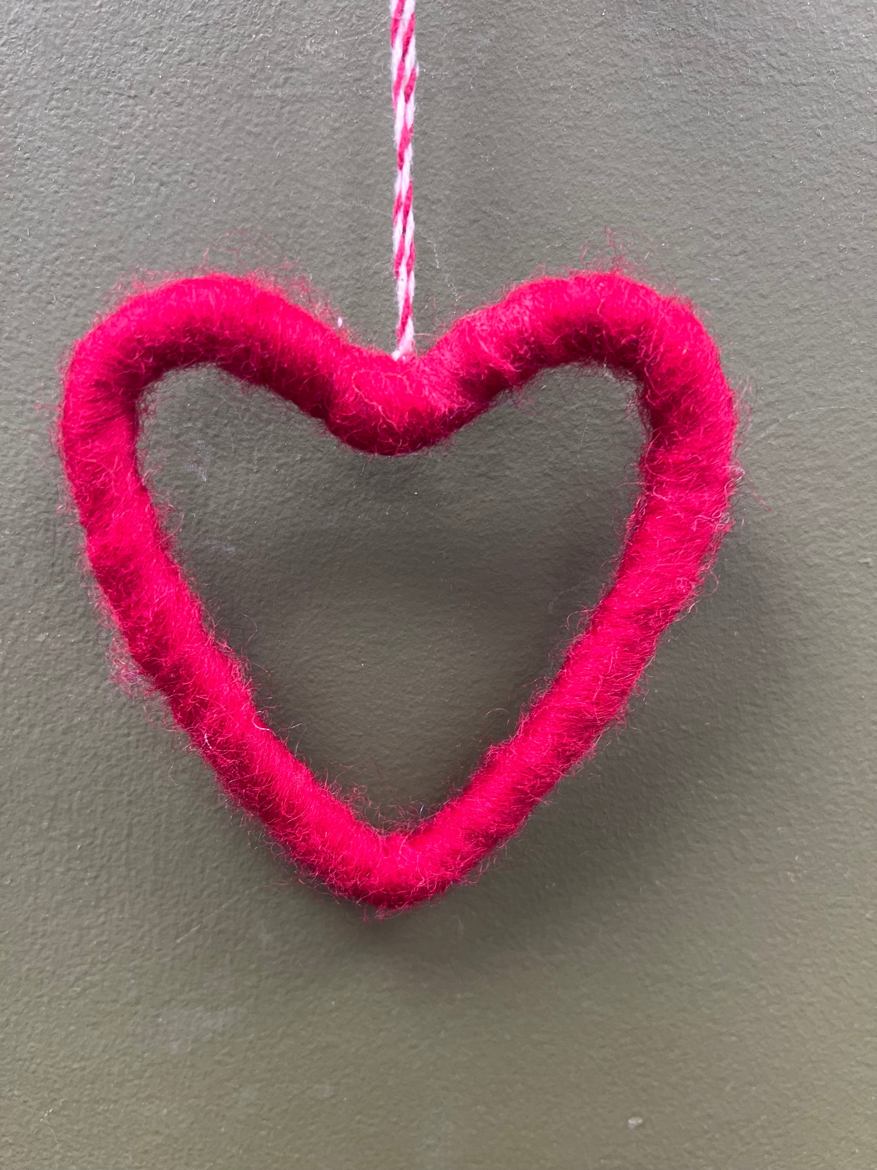 Felt Heart Hanging Decoration