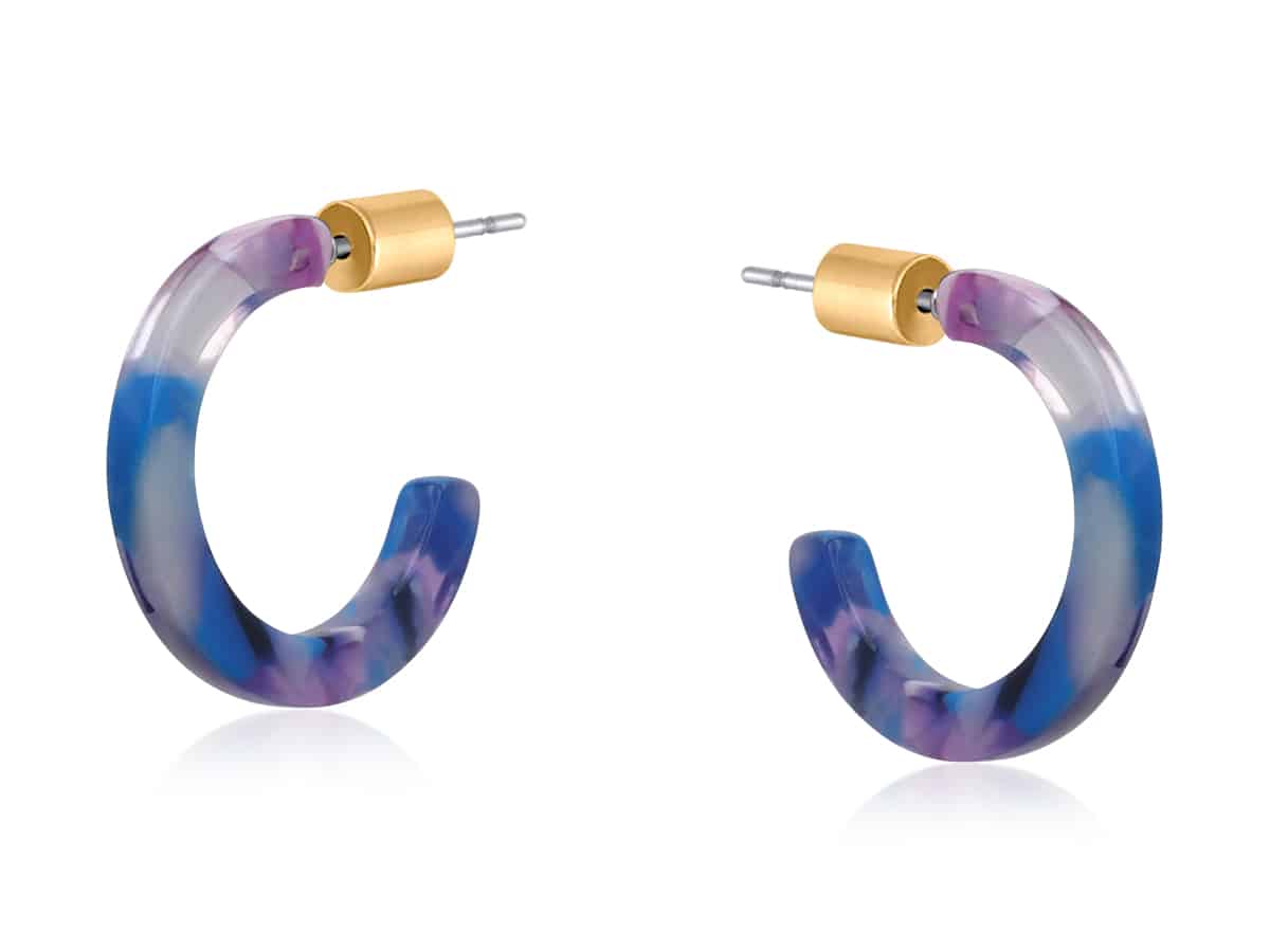 Paloma Petite Resin Hoop Earrings