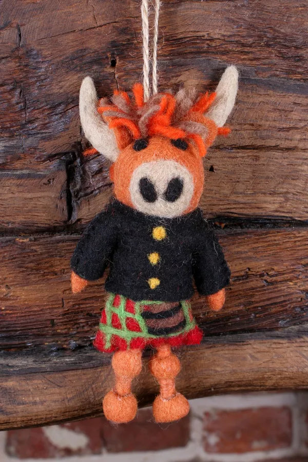 Hamish The Highland Cow Hanging Decoration